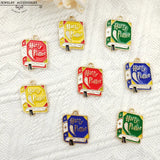 10pcs Magic Academy Book Charms Enamel DIY Earring Keychain Necklace