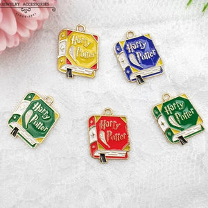 10pcs Magic Academy Book Charms Enamel DIY Earring Keychain Necklace