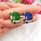 10pcs Magic Academy Book Charms Enamel DIY Earring Keychain Necklace