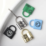 10pcs Alloy Drip Smile Charms Lock Pendant DIY Jewelry Making