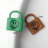 10pcs Alloy Drip Smile Charms Lock Pendant DIY Jewelry Making