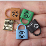 10pcs Alloy Drip Smile Charms Lock Pendant DIY Jewelry Making