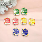 10pcs Alloy Drip Pendant Book Pendant DIY Keychain Necklace Jewelry Charms