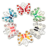 10pcs Alloy Butterfly Pendant Drill Colorful Charms DIY Jewelry Making