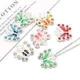 10pcs Alloy Butterfly Pendant Drill Colorful Charms DIY Jewelry Making