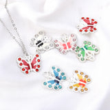 10pcs Alloy Butterfly Pendant Drill Colorful Charms DIY Jewelry Making