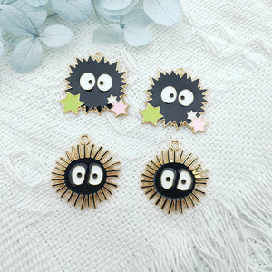 10pcs Alloy Anime Briquettes Earrings DIY Keychain Necklace Pendant
