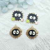 10pcs Alloy Anime Briquettes Earrings DIY Keychain Necklace Pendant