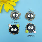 10pcs Alloy Anime Briquettes Earrings DIY Keychain Necklace Pendant