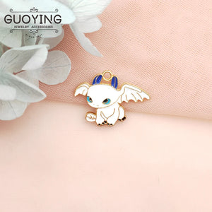 10pcs Anime Earring Pendant DIY Keychain Charm Bracelet Jewelry Enamel Charms