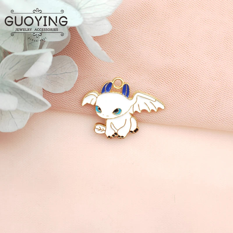 10pcs Anime Earring Pendant DIY Keychain Charm Bracelet Jewelry Enamel Charms