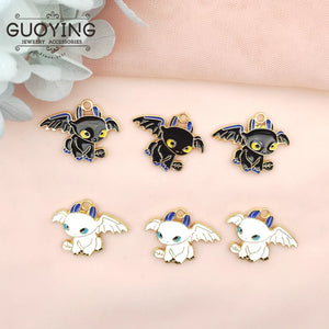 10pcs Anime Earring Pendant DIY Keychain Charm Bracelet Jewelry Enamel Charms