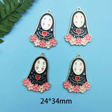 10pcs Anime Character Charm Pendant DIY Jewelry Making Keychain Alloy Dripping