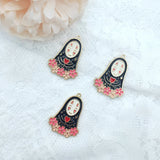 10pcs Anime Character Charm Pendant DIY Jewelry Making Keychain Alloy Dripping