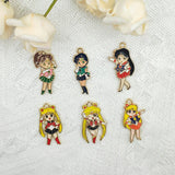10pcs Alloy Dripping Charm Pendant Necklace Keychain Pendant Earrings DIY