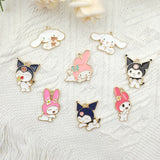 10pcs Alloy Cartoon Animal Charm Pendant Earrings DIY Accessories