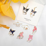 10pcs Alloy Cartoon Animal Charm Pendant Earrings DIY Accessories