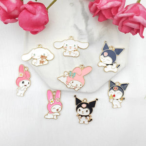 10pcs Alloy Cartoon Animal Charm Pendant Earrings DIY Accessories