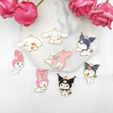 10pcs Alloy Cartoon Animal Charm Pendant Earrings DIY Accessories