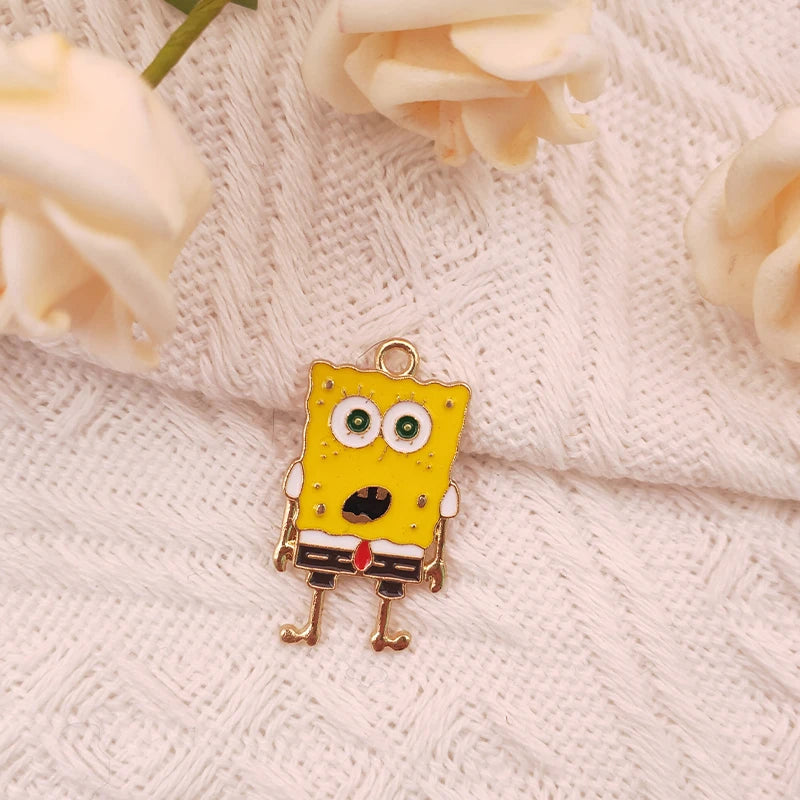 10pcs Cartoon Animation Pendant Necklace Keychain Earrings DIY Set