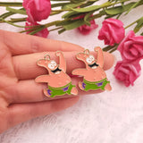 10pcs Cartoon Animation Pendant Necklace Keychain Earrings DIY Set