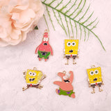 10pcs Cartoon Animation Pendant Necklace Keychain Earrings DIY Set