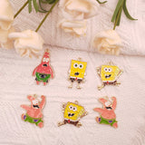 10pcs Cartoon Animation Pendant Necklace Keychain Earrings DIY Set