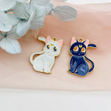 10pcs Moon Cat Amulet Earrings DIY Charm Keychain Jewelry
