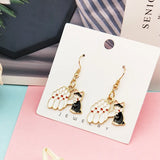 10pcs Alloy Cartoon Animal Enamel Charms Bowling Cat Reading Cats Pendants