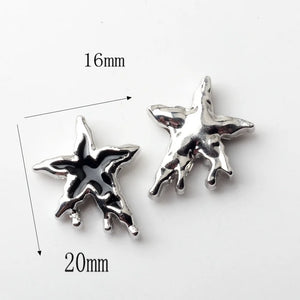 10pcs Alloy Moon Stars Pendant Charms DIY Jewelry Making
