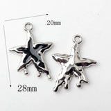 10pcs Alloy Moon Stars Pendant Charms DIY Jewelry Making