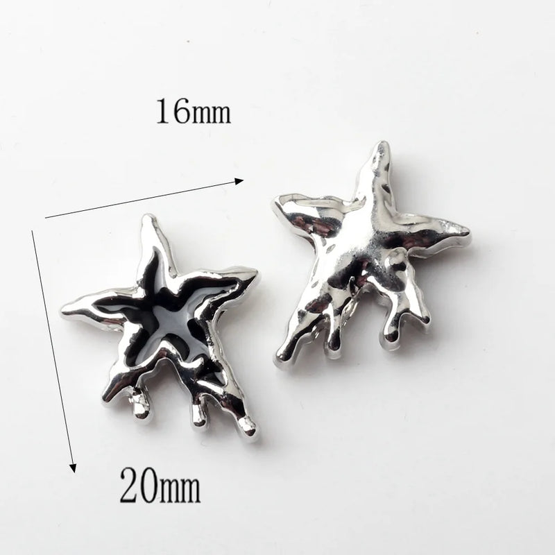10pcs Alloy Moon Stars Pendant Charms DIY Jewelry Making
