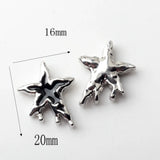 10pcs Alloy Moon Stars Pendant Charms DIY Jewelry Making