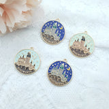 10pcs Cartoon Castle Earrings DIY Jewelry Accessories