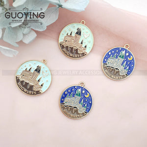 10pcs Cartoon Castle Earrings DIY Jewelry Accessories