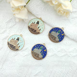 10pcs Cartoon Castle Earrings DIY Jewelry Accessories