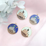 10pcs Cartoon Castle Earrings DIY Jewelry Accessories