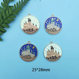10pcs Cartoon Castle Earrings DIY Jewelry Accessories