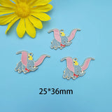 10pcs Elephant Enamel Charm Pendant DIY Keychain Necklace Anime Charms