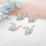 10pcs Elephant Enamel Charm Pendant DIY Keychain Necklace Anime Charms