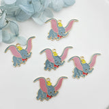 10pcs Elephant Enamel Charm Pendant DIY Keychain Necklace Anime Charms