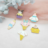 10pcs Alloy Enamel Charm Earrings Pendant Accessories DIY