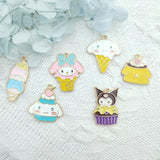 10pcs Alloy Enamel Charm Earrings Pendant Accessories DIY