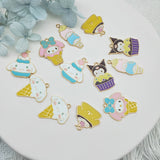 10pcs Alloy Enamel Charm Earrings Pendant Accessories DIY