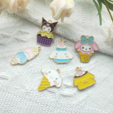 10pcs Alloy Enamel Charm Earrings Pendant Accessories DIY