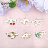 10pcs Alloy Enamel Charm Earrings Pendant Accessories DIY Cartoon Animal Charm
