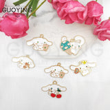 10pcs Alloy Enamel Charm Earrings Pendant Accessories DIY Cartoon Animal Charm