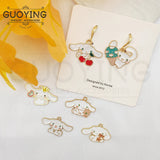 10pcs Alloy Enamel Charm Earrings Pendant Accessories DIY Cartoon Animal Charm