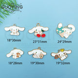 10pcs Alloy Enamel Charm Earrings Pendant Accessories DIY Cartoon Animal Charm