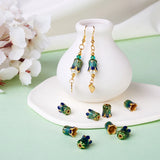 10pcs Alloy Enamel Chinese Cabbage Beads for DIY Crafts, 10.5x8.5mm